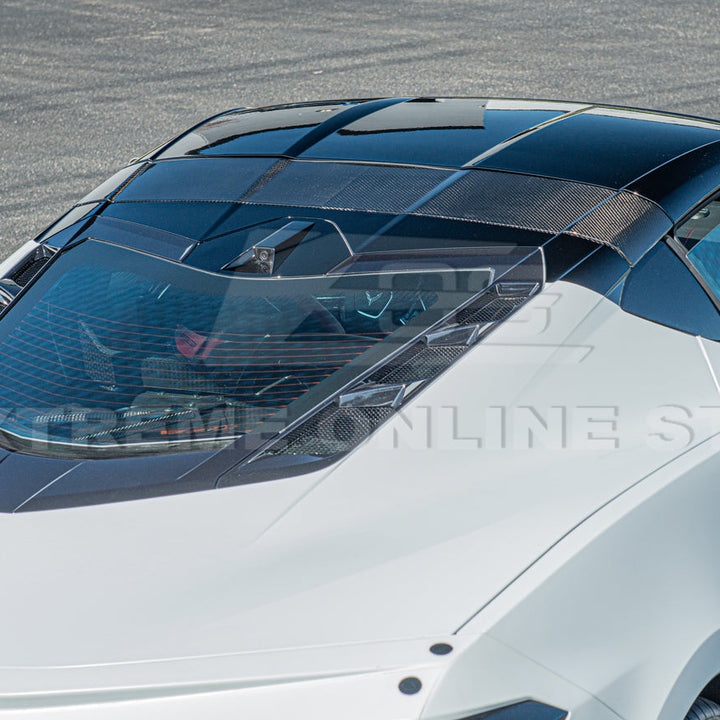 Chevrolet Corvette C8 DRY CARBON FIBER Top Roof Pillar Bow