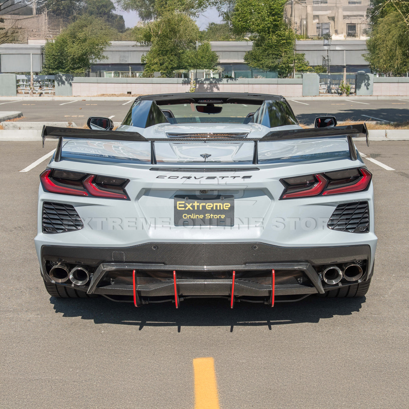 Chevrolet Corvette C8 Z51 Rear High Wing Add-On Wickers Extension