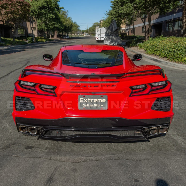 Corvette C8 DRY CARBON FIBER Rear Diffuser Exhaust Bezel