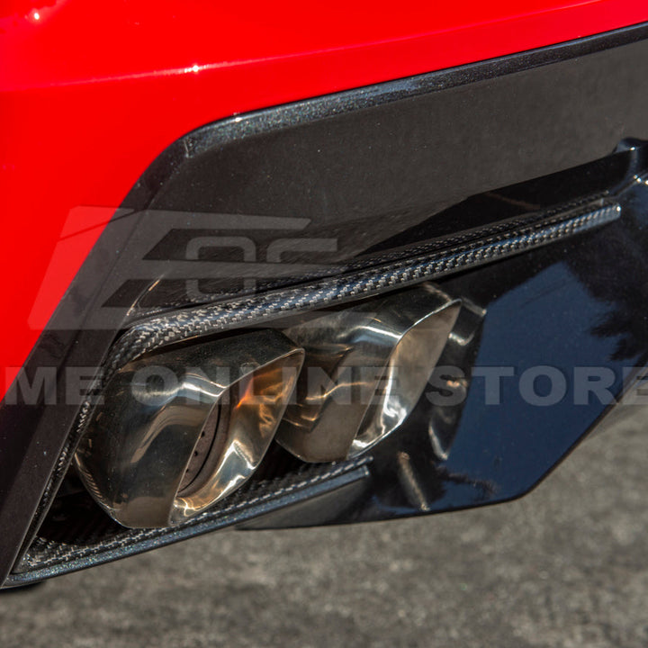 Corvette C8 DRY CARBON FIBER Rear Diffuser Exhaust Bezel