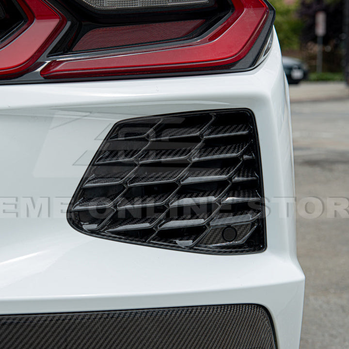Chevrolet Corvette C8 DRY CARBON FIBER Rear Grill Cover