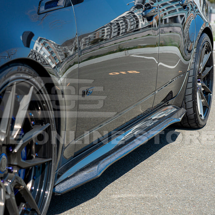 2003-08 Cadillac CTS-V | CARBON FIBER Package Front Lip Splitter &amp; Side Skirts