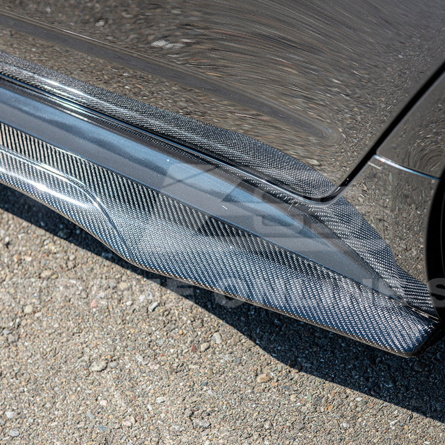 2003-08 Cadillac CTS-V | CARBON FIBER Package Front Lip Splitter &amp; Side Skirts