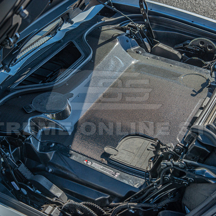 Corvette C8 HTC DRY Carbon Fiber Engine Bay Panel Cover