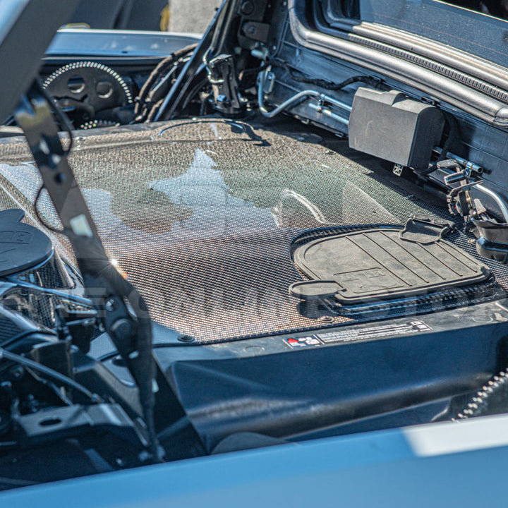 Corvette C8 HTC DRY Carbon Fiber Engine Bay Panel Cover