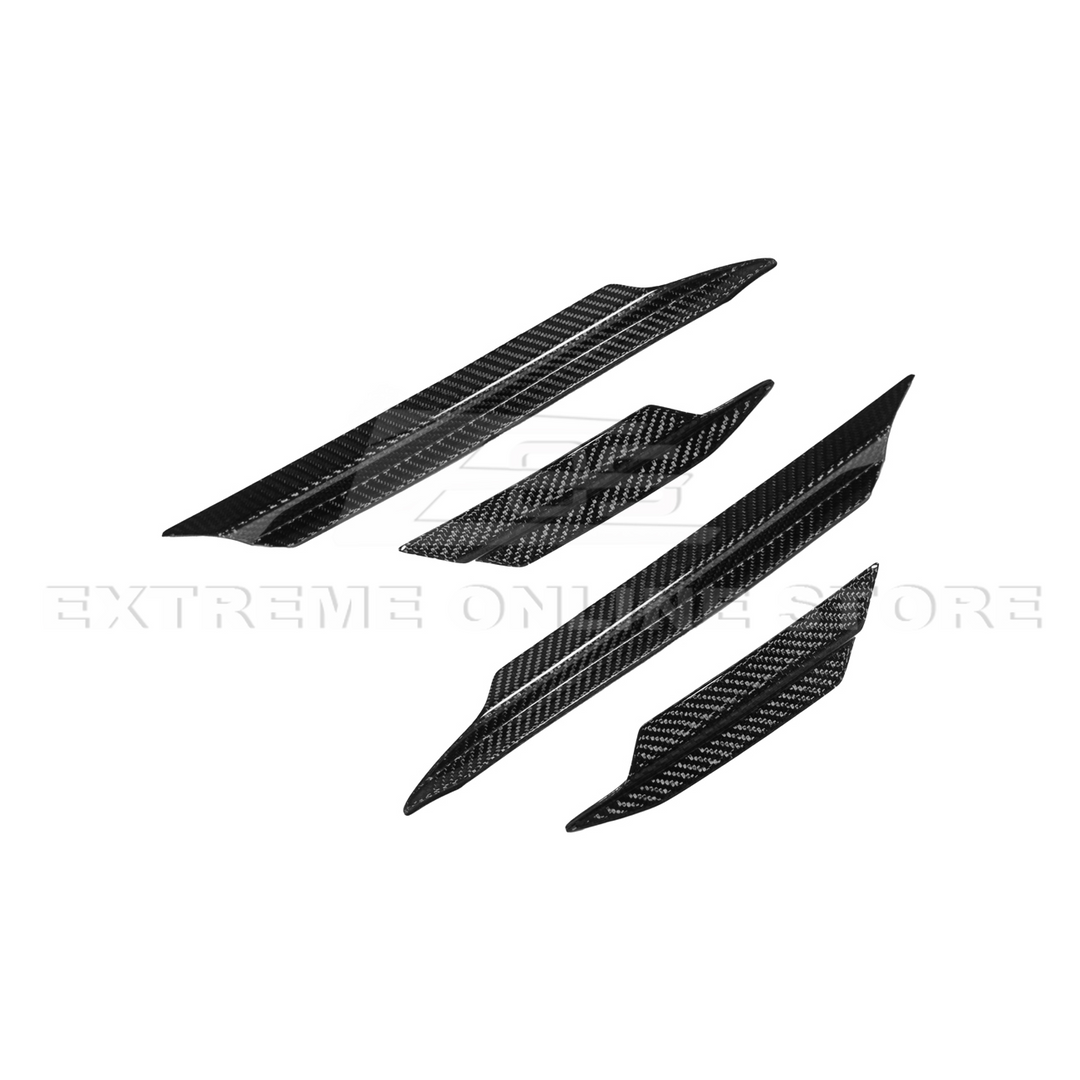 Corvette C8 DRY CARBON FIBER Side Canards Dive Plane