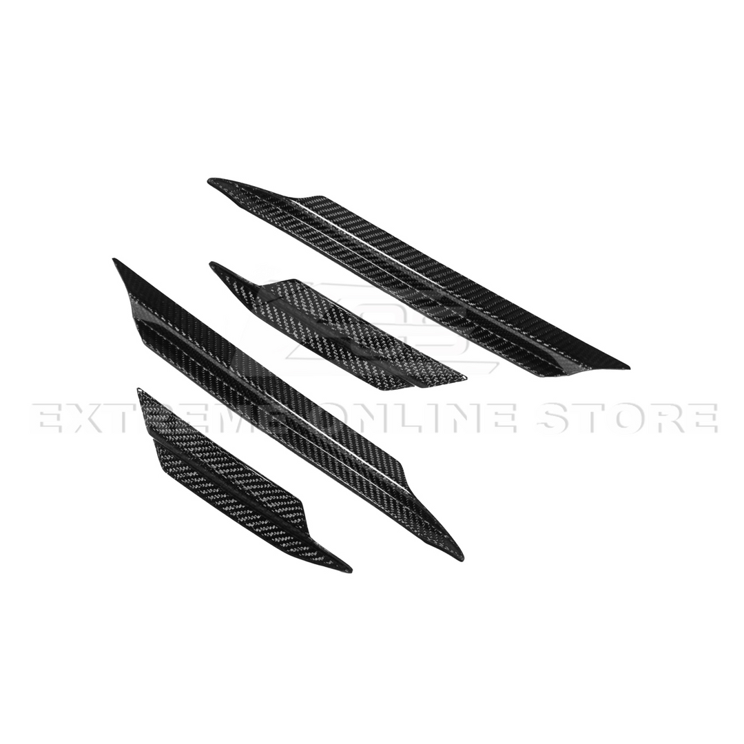 Corvette C8 DRY CARBON FIBER Side Canards Dive Plane