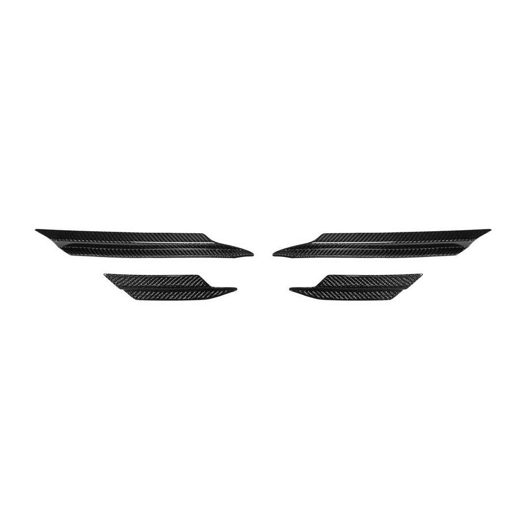 Corvette C8 DRY CARBON FIBER Side Canards Dive Plane