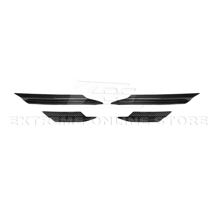 Corvette C8 DRY CARBON FIBER Side Canards Dive Plane