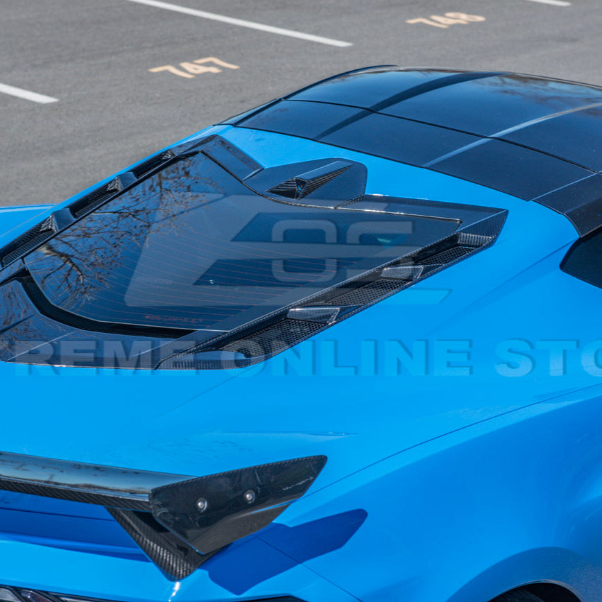 Corvette C8 Coupe DRY CARBON FIBER Rear Decklid Camera Cover