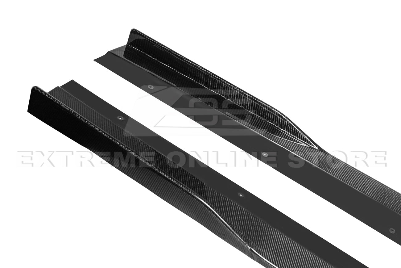 2013-15 Chevrolet SS Carbon Fiber Front Bumper Lip Splitter & Side Skirts