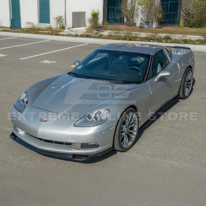 Corvette C6 Base | ZR1 Conversion Front Splitter Lip &amp; Side Skirts Rocker Panels