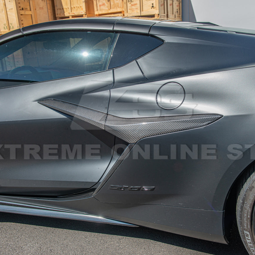 Corvette C8 Z06 DRY CARBON FIBER Replacement Side Door Garnish