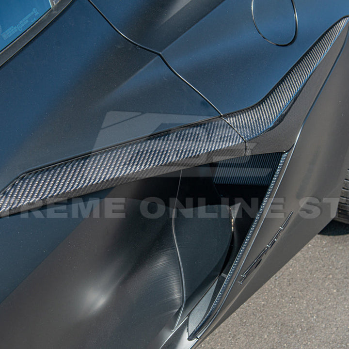 Corvette C8 Z06 DRY CARBON FIBER Replacement Side Door Garnish