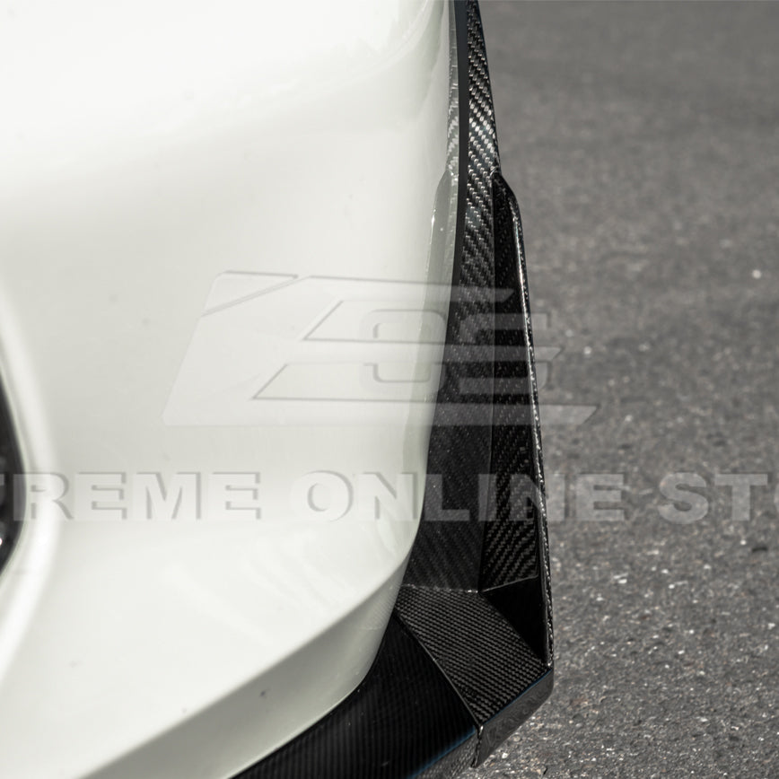 Corvette C7 Stage 3 DRY CARBON FIBER Front Splitter Wickerbill Extension Winglets