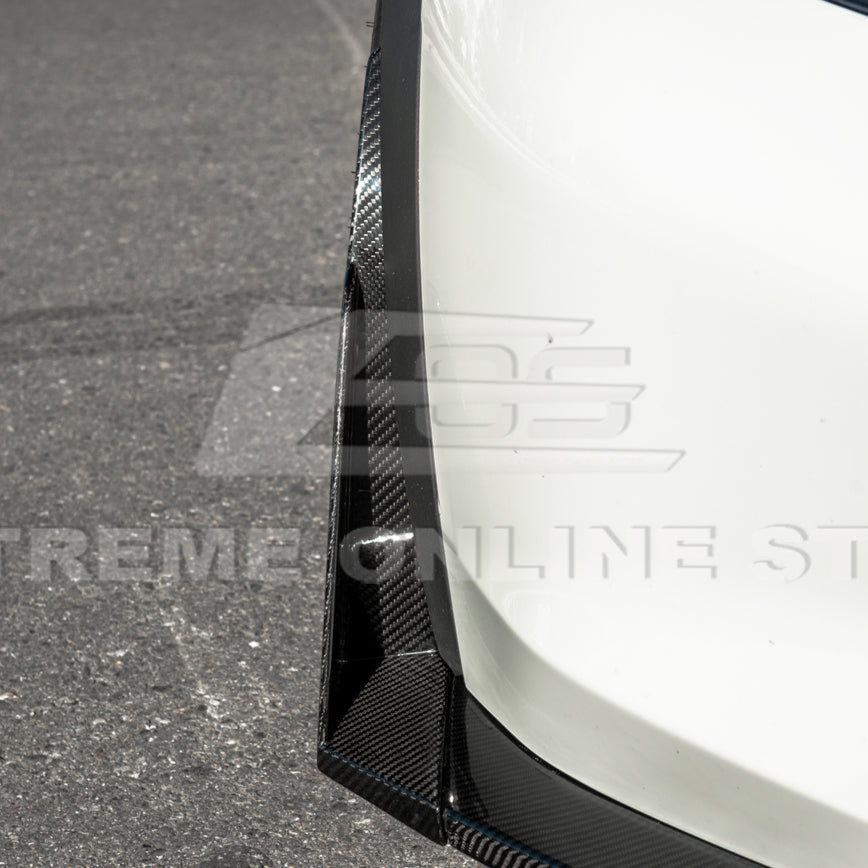 Corvette C7 Stage 3 DRY CARBON FIBER Front Splitter Wickerbill Extension Winglets