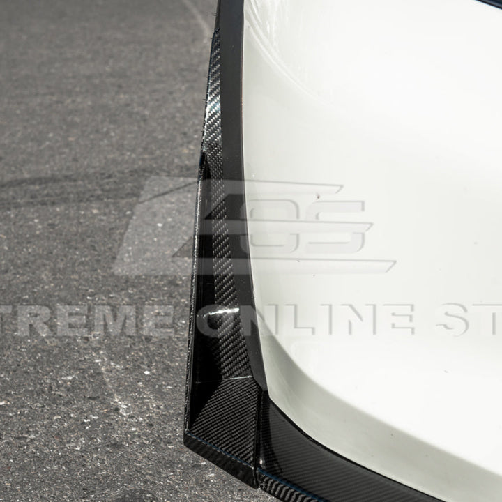 Corvette C7 Stage 3 DRY CARBON FIBER Front Splitter Wickerbill Extension Winglets