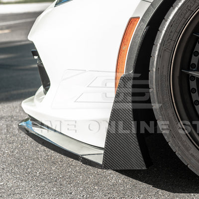 Corvette C7 Stage 3 Style Front Splitter Lip With Side Winglets