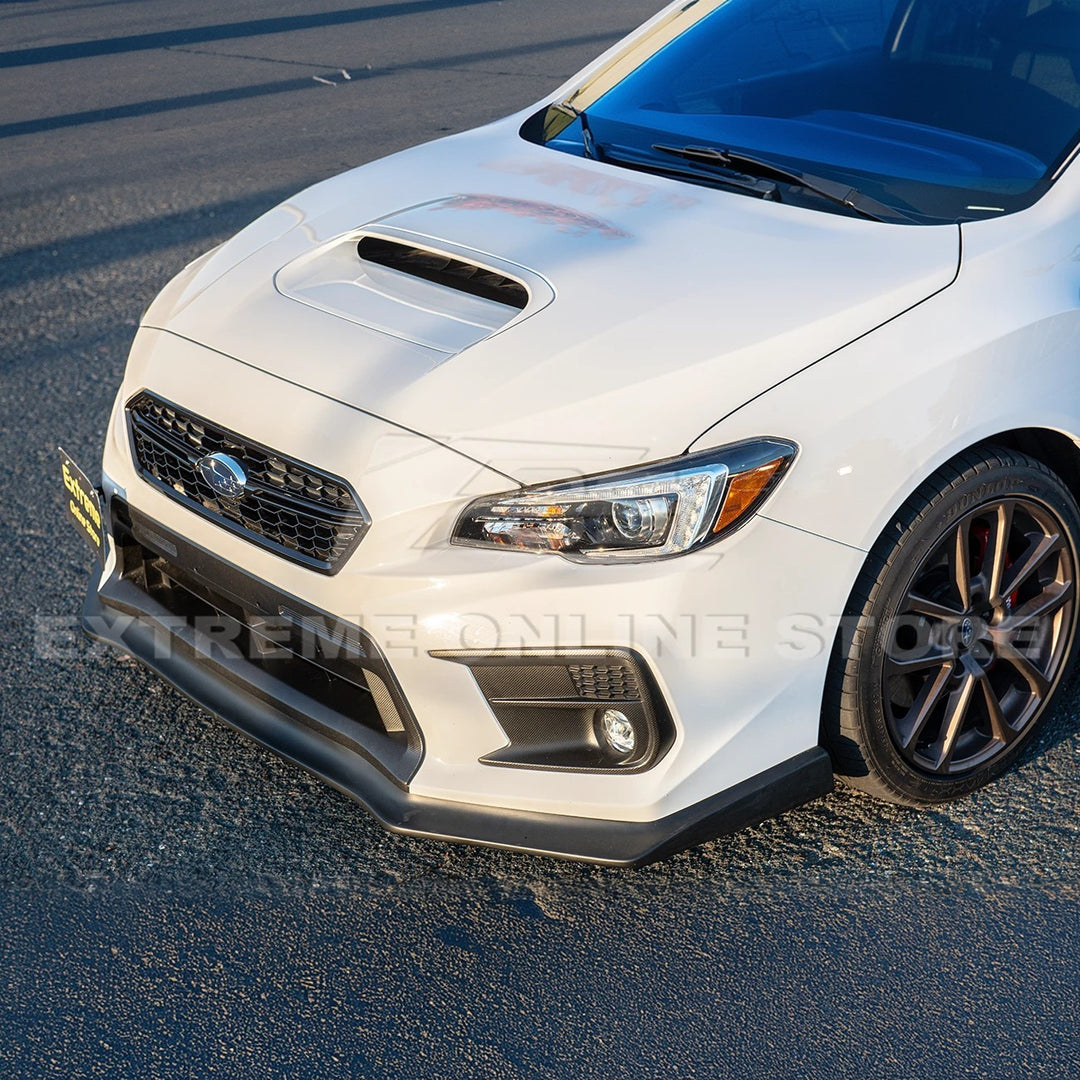 Front Bumper Lip Splitter For 2015-2020 Subaru WRX STI - 3-Piece Carbon Fiber Style