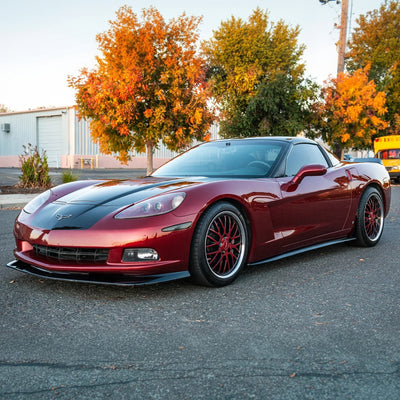 Corvette C6 Base Model Extended Front Splitter Lip & Side Skirts Rocker Panels