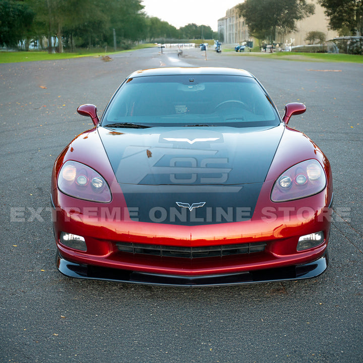 Corvette C6 Base Model Extended Front Splitter Lip &amp; Side Skirts Rocker Panels