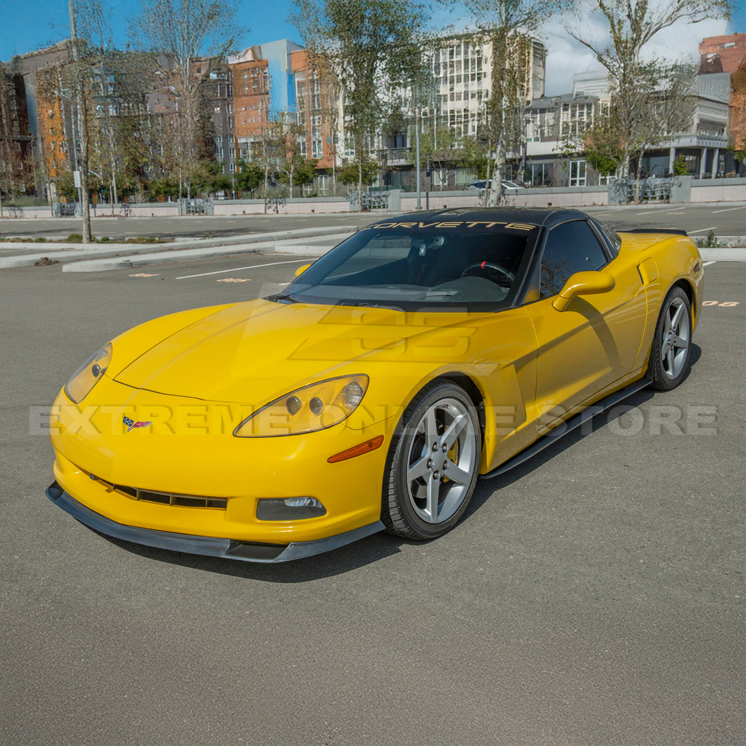 Corvette C6 Base | ZR1 Conversion Front Splitter Lip &amp; Side Skirts Rocker Panels