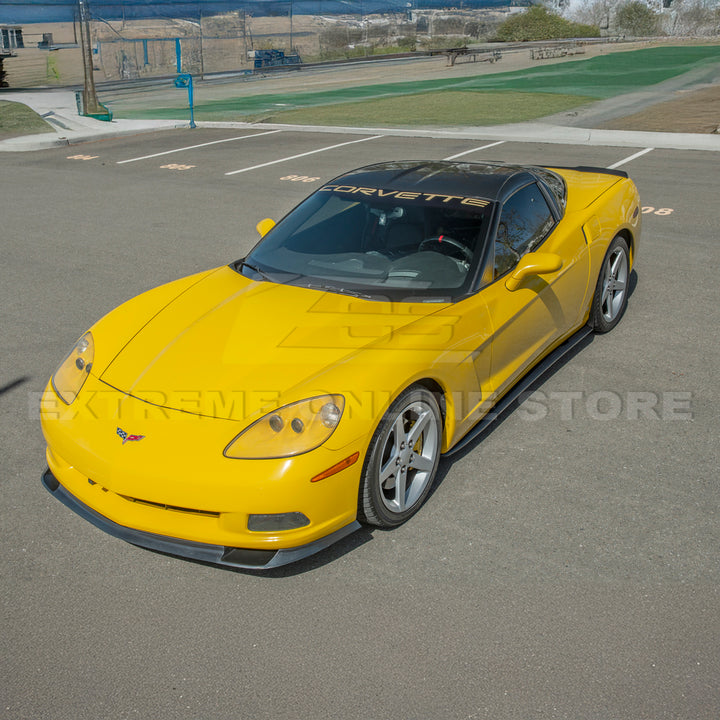 Corvette C6 Base | ZR1 Conversion Front Splitter Lip &amp; Side Skirts Rocker Panels