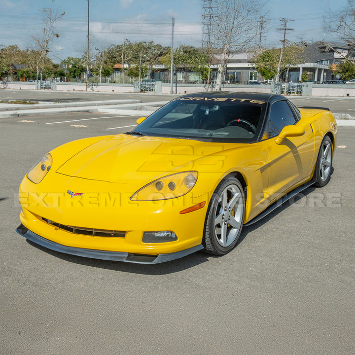 Corvette C6 Base | ZR1 Conversion Front Splitter Lip &amp; Side Skirts Rocker Panels