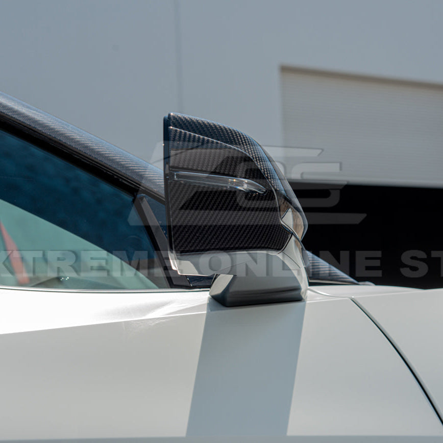 Corvette C8 DRY CARBON FIBER Lower Mirror Covers