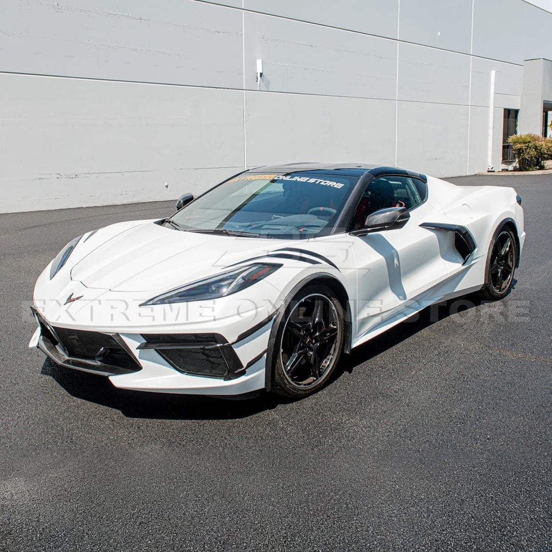 Chevrolet Corvette C8 DRY CARBON FIBER Side Window A-Pillar Cover