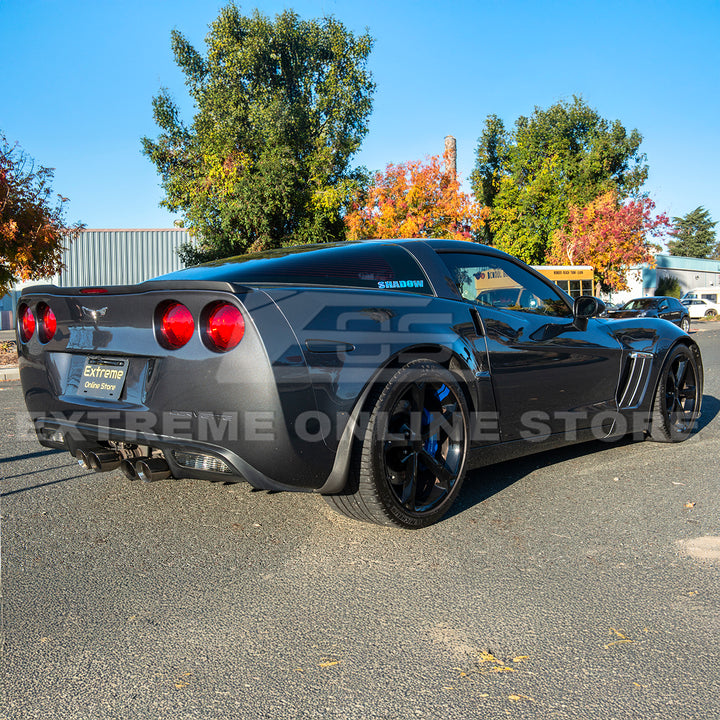 ZR1 Style Side Skirts & Rear Trunk Wing Spoiler For 2005-2013 Corvette C6 Base