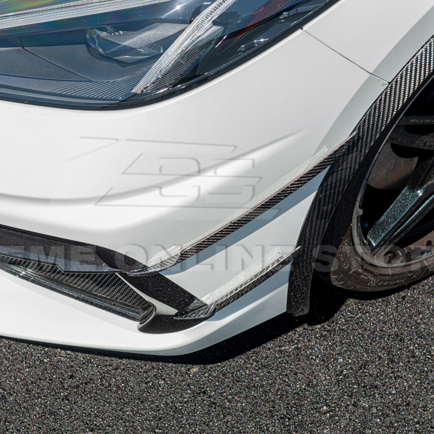 Corvette C8 DRY CARBON FIBER Side Canards Dive Plane