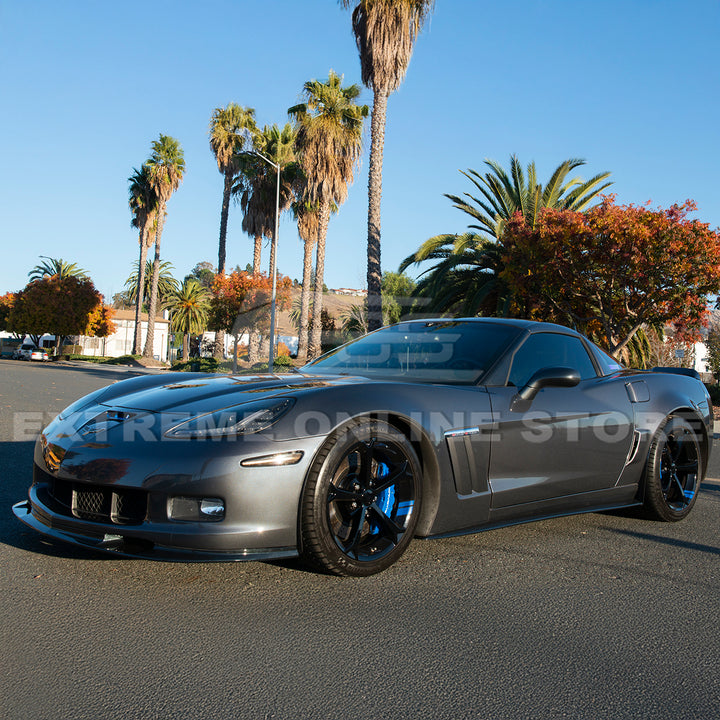 Corvette C6 Grand Sport / Z06 Front Splitter Lip &amp; Side Skirts Rocker Panels