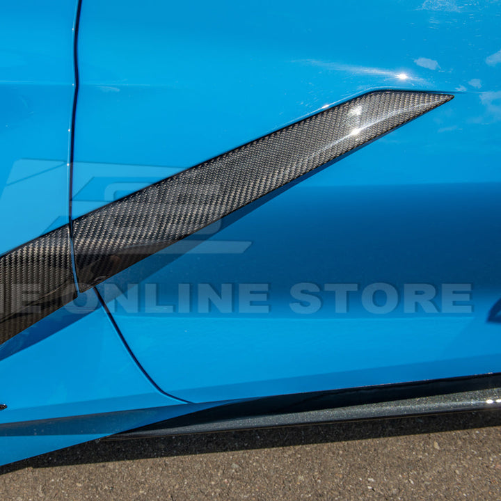 Corvette C8 DRY CARBON FIBER Replacement Side Door Garnish