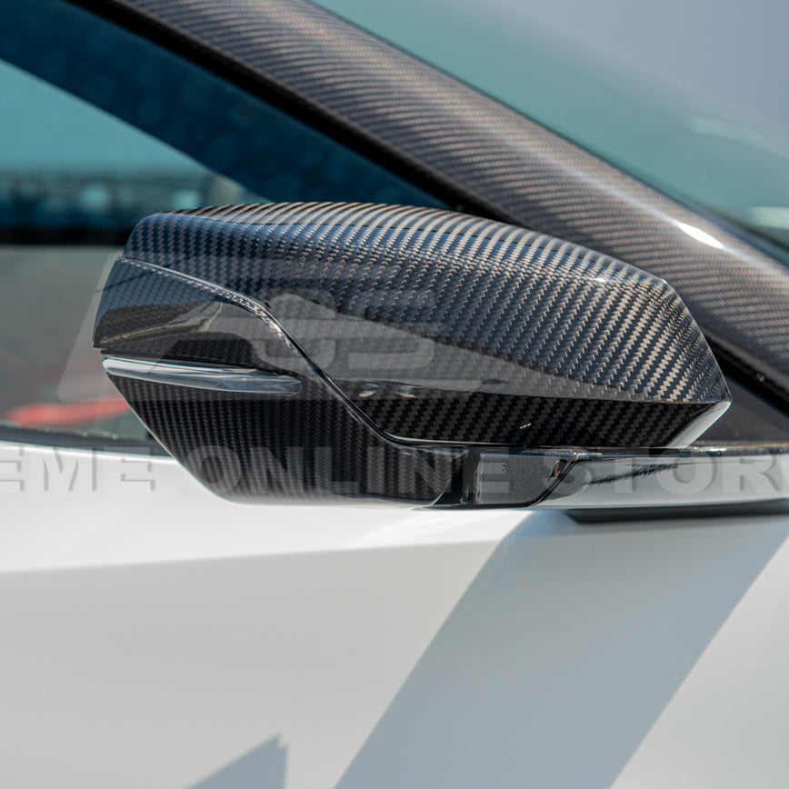 Corvette C8 DRY CARBON FIBER Lower Mirror Covers