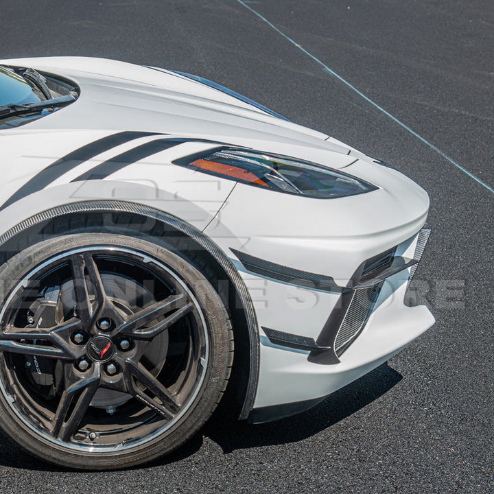 Corvette C8 DRY CARBON FIBER Side Canards Dive Plane