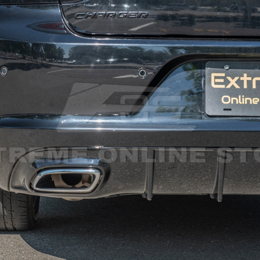 Dodge Charger Base SRT Style Rear Bumper Dual Exhaust Diffuser