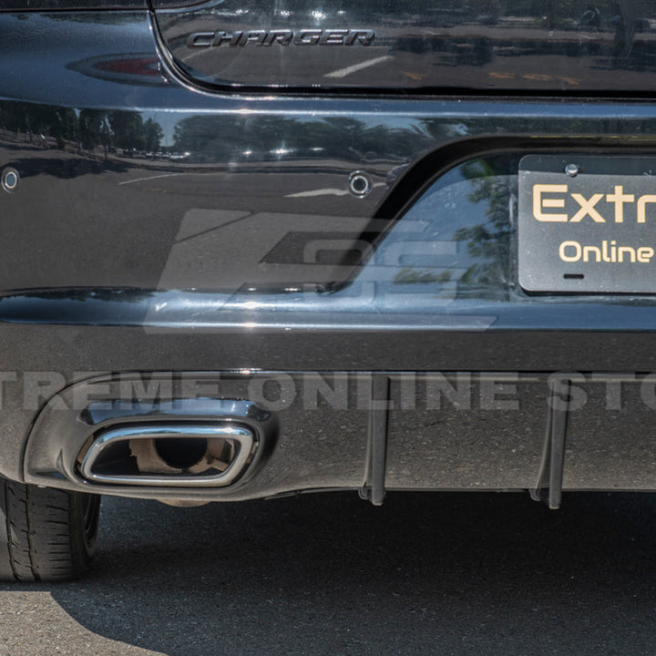Dodge Charger Base SRT Style Rear Bumper Dual Exhaust Diffuser