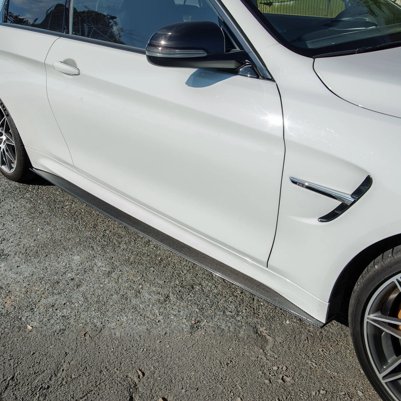 2015-20 BMW F82 M4 Extended Carbon Fiber Side Skirts Rocker Panels