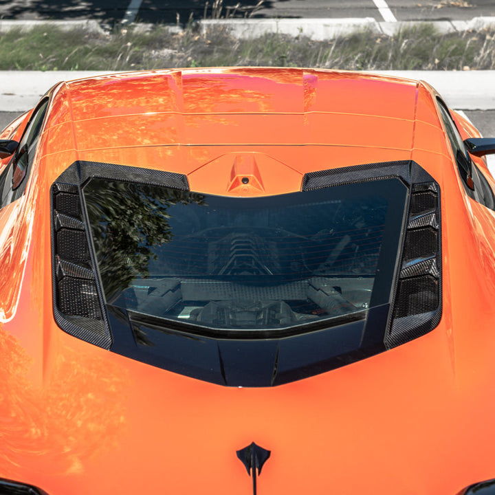 Corvette C8 Coupe DRY CARBON FIBER Rear Hatch Vent