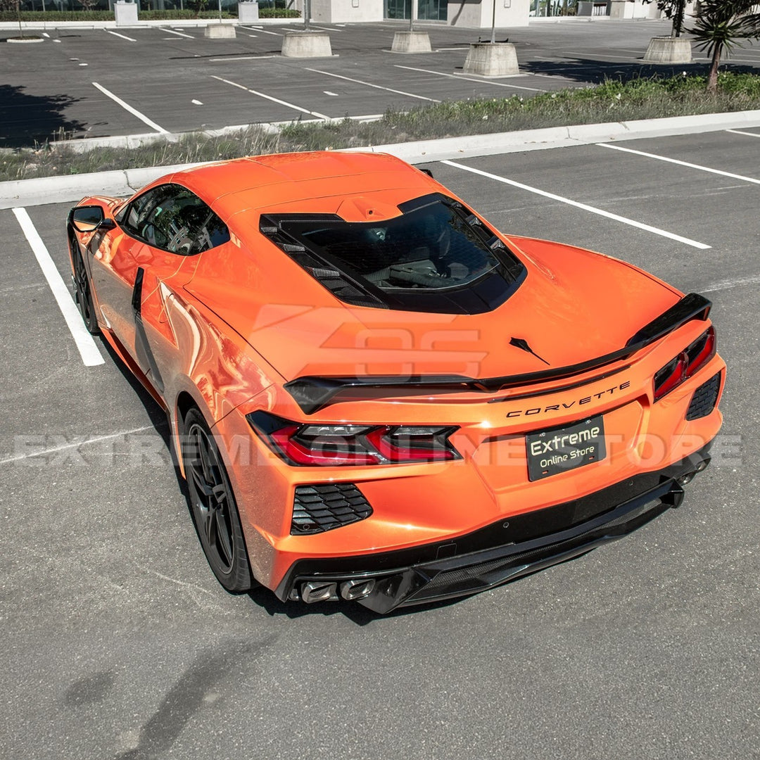 Corvette C8 Coupe DRY CARBON FIBER Rear Hatch Vent