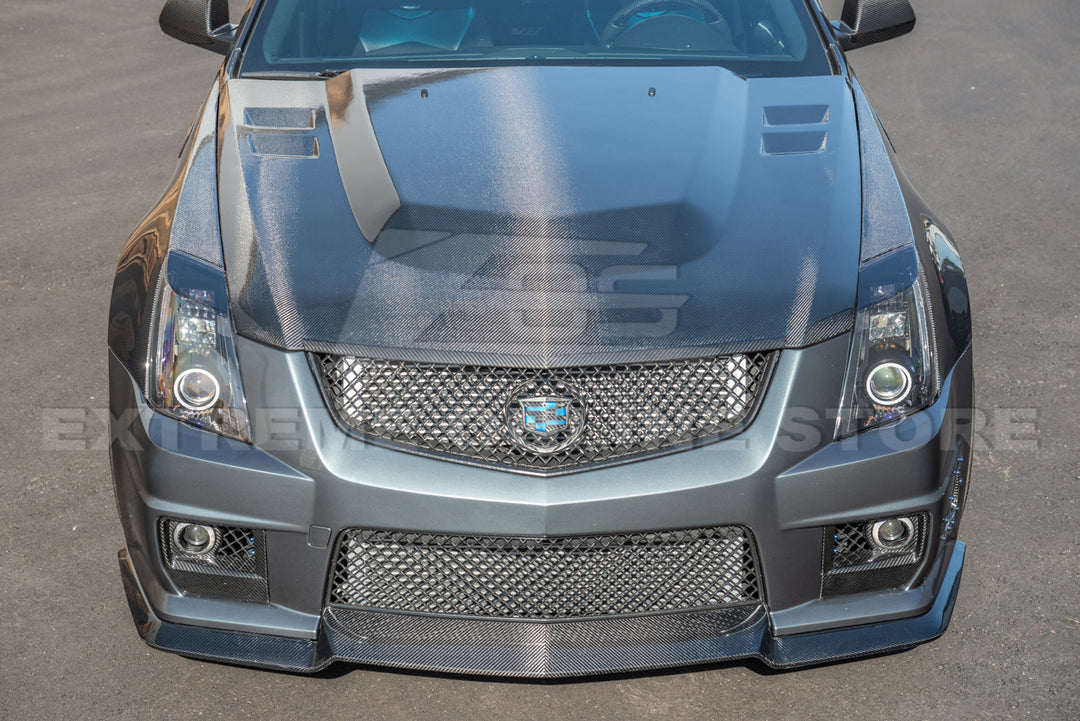 2009-15 Cadillac CTS-V DRY Carbon Fiber Front Hood Trim
