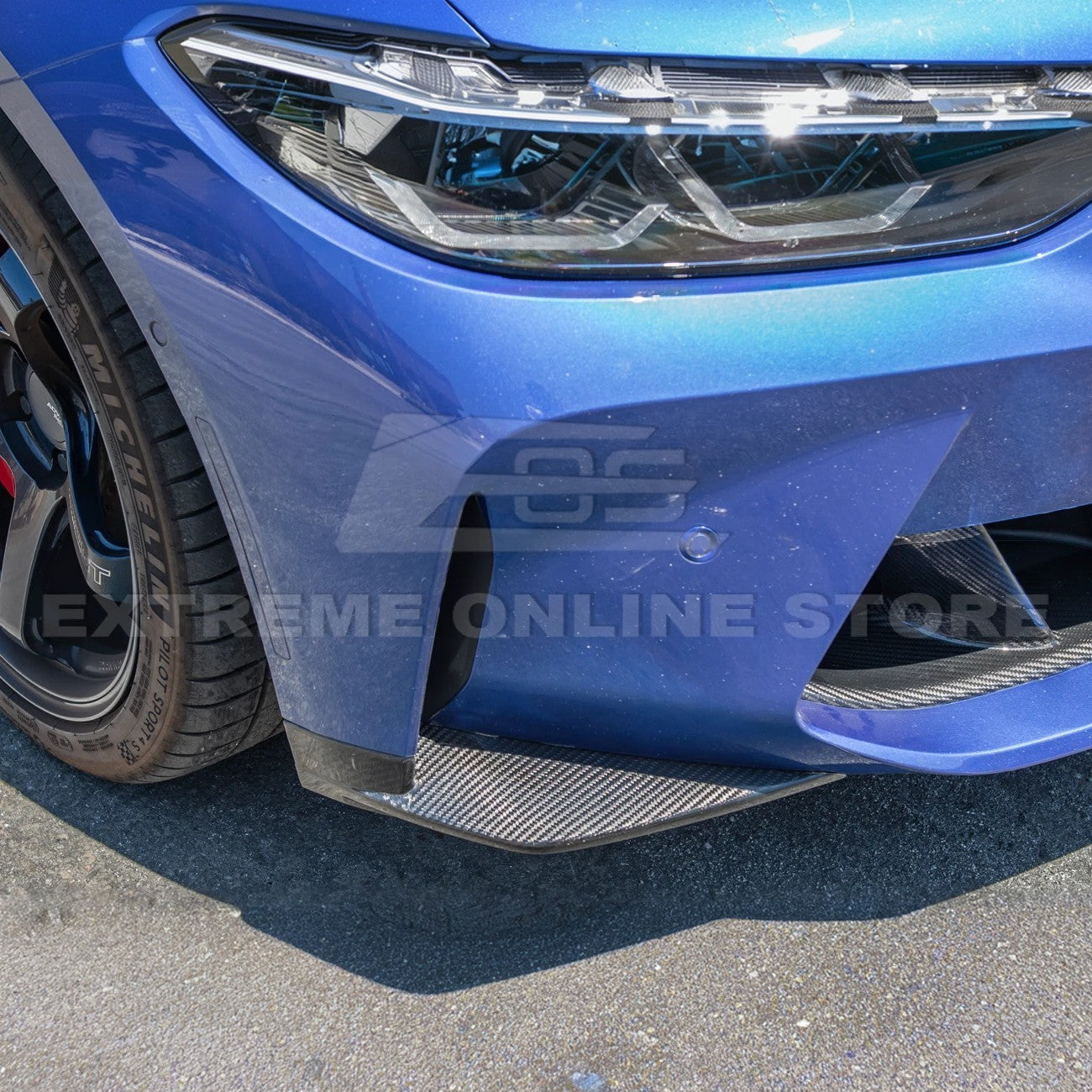 21-Up BMW G82 G83 M4 Carbon Fiber Front Side Splitter