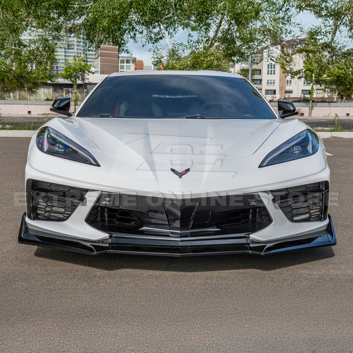 Corvette C8 Stingray Front Splitter [5-Piece Extended Version]