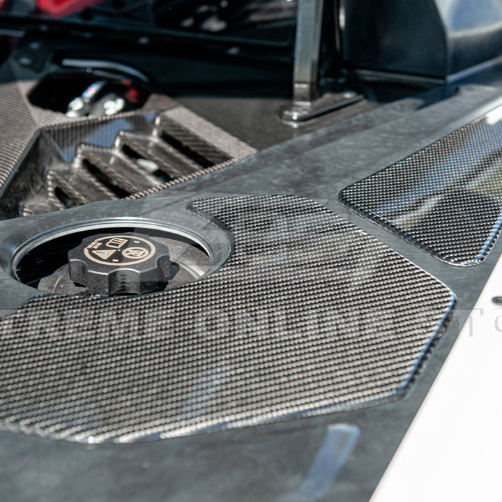 Corvette C8 Engine Bay DRY CARBON FIBER Panel Accent Covers