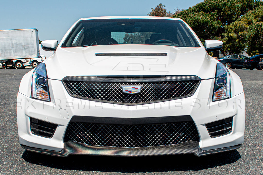 2016-19 Cadillac ATS-V Dry Carbon Fiber Front Grille Accent Bezel Insert