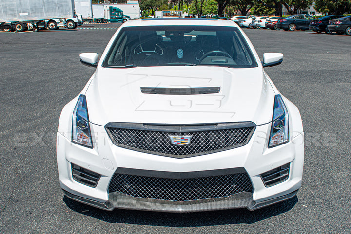 2016-19 Cadillac ATS-V Dry Carbon Fiber Front Grille Accent Bezel Insert
