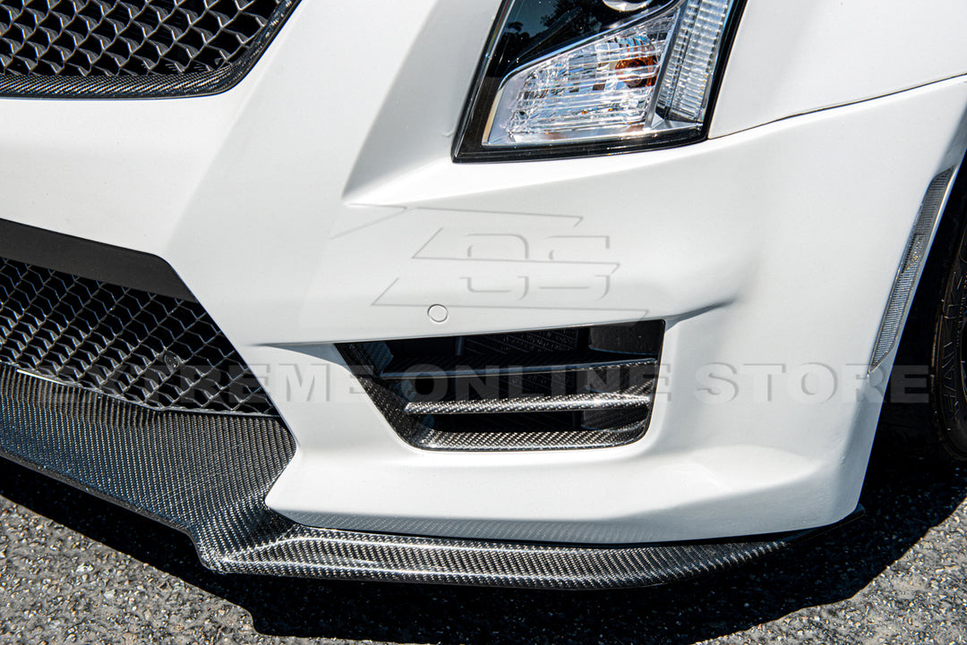2016-19 Cadillac ATS-V Dry Carbon Fiber Front Grille Accent Bezel Insert