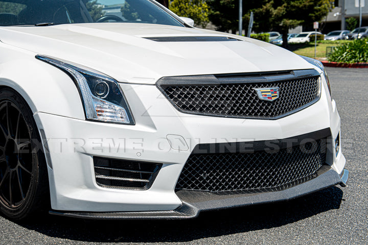 2016-19 Cadillac ATS-V Dry Carbon Fiber Front Grille Accent Bezel Insert