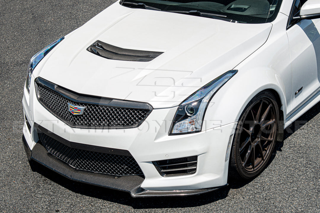 2016-19 Cadillac ATS-V Dry Carbon Fiber Front Grille Accent Bezel Insert
